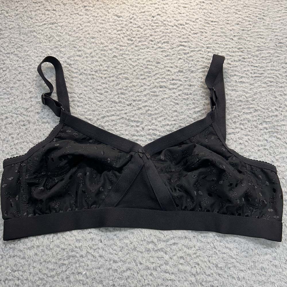 Juliet Bra 38C Bralette Black Floral